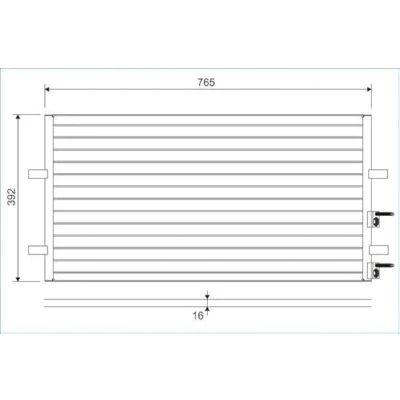 Abbildung von VALEO 814087 Klimakondensator ohne Trockner Aluminium 392 R 134a FORD: Transit Mk6 Kastenwagen, Bus, Pritsche/Fahrgestell
