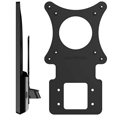 Abbildung von HumanCentric VESA Adapter für LG Monitore 24MP58VQ, 24MP58VQ P, 24MP59HT, Adapterhalterung Monitor auf Ständer, Arm oder Schreibtischhalterung mit 75x75 100x100 mm