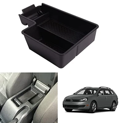 Abbildung von Aufbewahrungsbox Organizer Halter Mittelkonsole Armlehne Handschuhfach Für Golf 6 MK6 R20 Jetta MK5 2008 2016