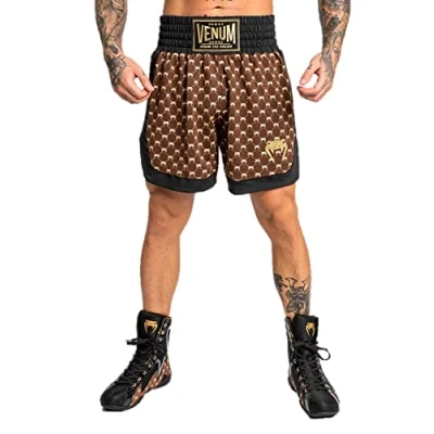 Abbildung von Venum Herren Monogramm Boxshorts Shorts, schwarz/braun, L