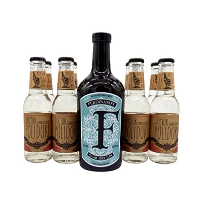 Abbildung von Ferdinand&#039;s Saar Dry Gin 1x 0,5L (44% Vol.) &amp; 8x Dr.Polidori Tonic Water 0,2L Set