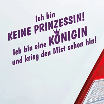 Abbildung von Hellweg Druckerei ich Bin keine Prinzessin! eine Königin Krone Auto Aufkleber Sticker Heckscheibenaufkleber
