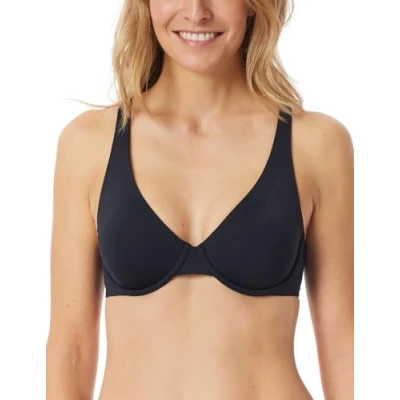 Abbildung von Schiesser Damen Bügel geformten Cups Unique Micro BH, Undurchsichtige, schwarz_181126, 80D