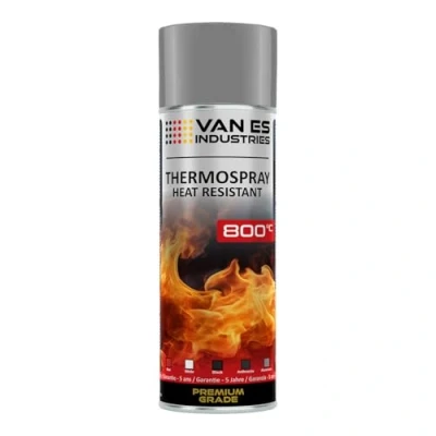 Abbildung von VE INDUSTRIES Thermolack Spray Ofenlack Auspufflack Hitzebeständiger Lack Ofenfarbe 800C div. Farben (Aluminium)