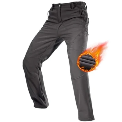 Abbildung von FREE SOLDIER Herren Winter wasserdichte Skihose Jagd Outdoor Hose Winddichte Thermohose Winterhose Softshellhose zum Klettern und Wandern