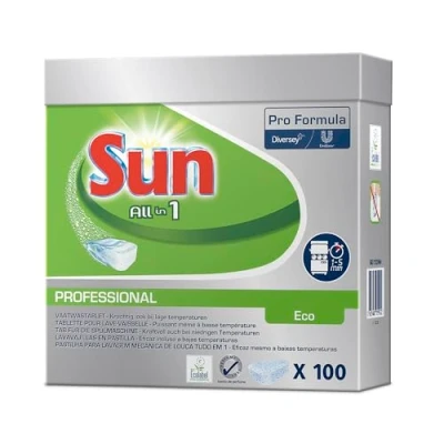 Abbildung von SUN Professional All in One ECO Tabs Geschirrreinigertabs, 7522969, 7615400159222, 1 Packung = 100