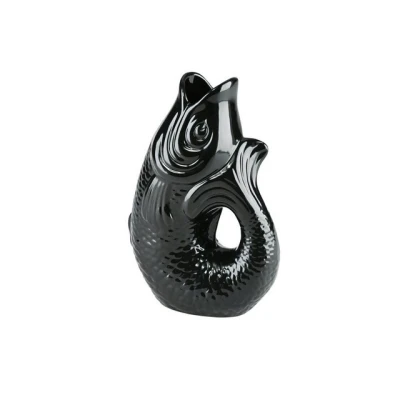 Abbildung von Giftcompany Monsieur Carafon Vase / Karaffe Fisch S schwarz 1,2l