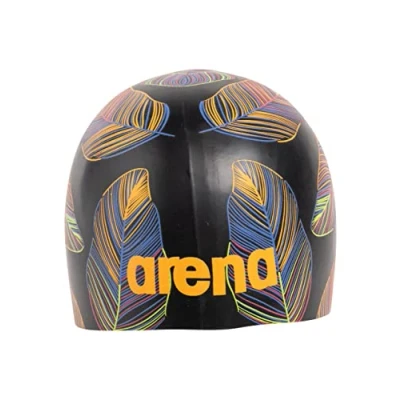 Abbildung von arena Unisex Badekappe für Erwachsene, Training und Rennen, 100% Silikon, Einheitsgröße, fallende Blätter