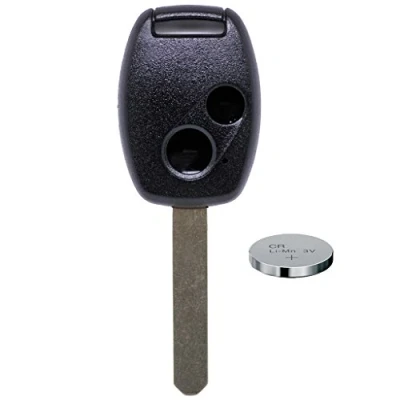 Abbildung von Auto Schlüssel Funk Fernbedienung 1x Gehäuse 2 Tasten + Rohling HON66 CR1616 Batterie für Honda