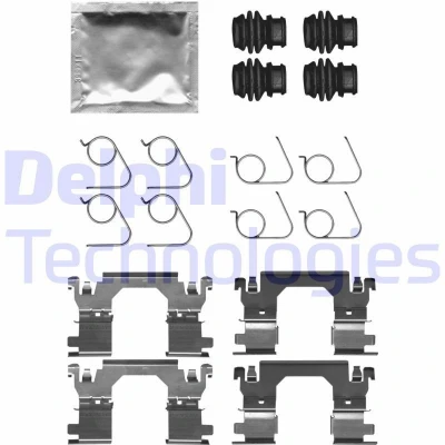 Abbildung von DELPHI LX0701 Zubehörsatz, Scheibenbremsbelag RENAULT: Megane 4 Grandtour, Kadjar, Schrägheck, NISSAN: Qashqai 2, X Trail, OPEL: Grandland