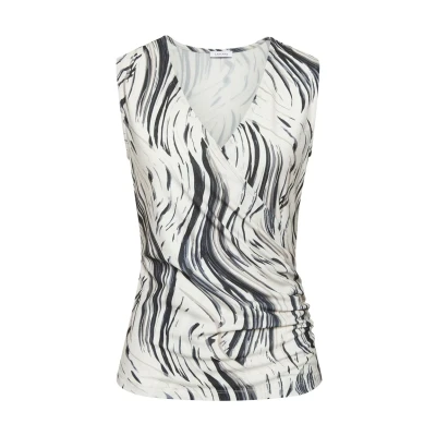 Abbildung von Lascana TANK Bluse, Damen, Größe: 32/34, Beige schwarz bedruckt