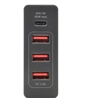Abbildung von DIGITUS Universal Ladegerät 72 W 1 Port USB C 3 A Schnellladegerät Power Delivery (PD 3.0) Für iPhone, iPad, Samsung Galaxy, Pixel, Xiaomi, Motorola, Huawei Schwarz