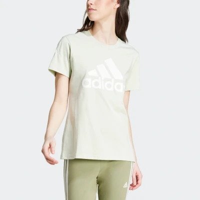 Abbildung von adidas Sportswear Essentials LOGO Tshirt print, Damen, Größe: XL, Linen green