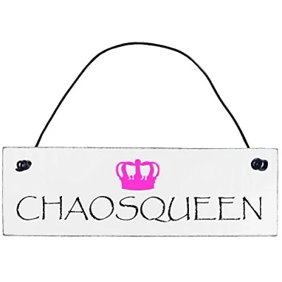Abbildung von Anika Hermsen Grallert, HomeYourself Shabby Chic Vintage Schild Chaosqueen Dekoschild Türschild