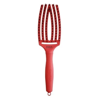 Abbildung von Olivia Garden Bürste Fingerbrush Care Iconic Boar&amp;Nylon Red Confidence 1 stück