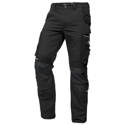 Abbildung von PUMA Workwear Precision X Arbeitshose für Herren Premium Bundhose mit vielen Taschen und verstärkten Kniepartien Handwerk, Produktion Baugewerbe, Farbe: Schwarz, Gr.: 56