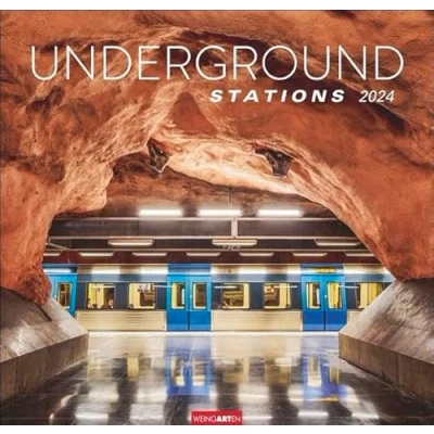 Abbildung von Underground Stations Kalender 2024. Spektakuläre Architektur unter der Erde in einem großen Wandkalender U Bahn Haltestellen aus aller Welt perfekt Szene gesetzt Fotokalender