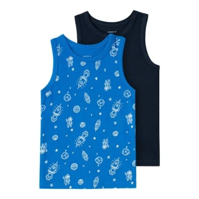 Abbildung von Name it Nmmtank Space 2 PACK Unterhemd/shirt für Kinder, Größe: 98, Skydiver