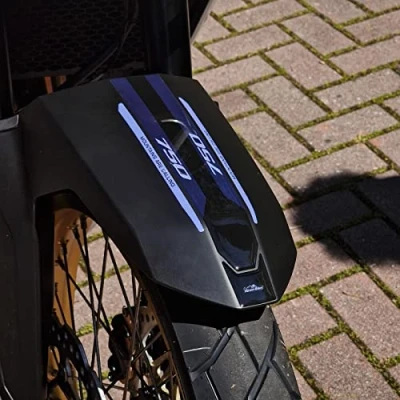 Abbildung von Resin Bike Aufkleber Motorrad Kompatibel Mit Honda Transalp XL 750 2023. Schutz Kotflügel Von Hülle PU Graffi. 3D Harz für Tricolor Ross White