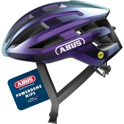 Abbildung von ABUS Rennradhelm PowerDome MIPS leichter Fahrradhelm mit cleverem Belüftungssystem und Aufprallschutz Made in Italy für Damen Herren Violett, Größe S