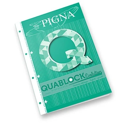 Abbildung von Pigna 02112154 M collati Block mit 4 Löcher verstärkt A4, 40 Blatt, 5Stück