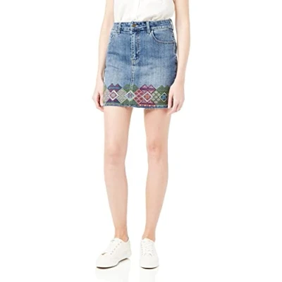 Abbildung von Desigual Womens FAL_LAUSANA Rock, Blue, 34