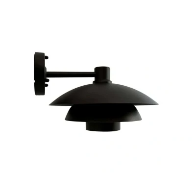 Abbildung von Dyberg Larsen Außenwandlampe Morph, Ø 30 cm, schwarz, Metall