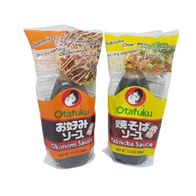 Abbildung von Okonomiyaki Okonomi Sauce Yakisoba Soße japanische Mayonnaise OP Kewpie Zutaten Grundzutaten