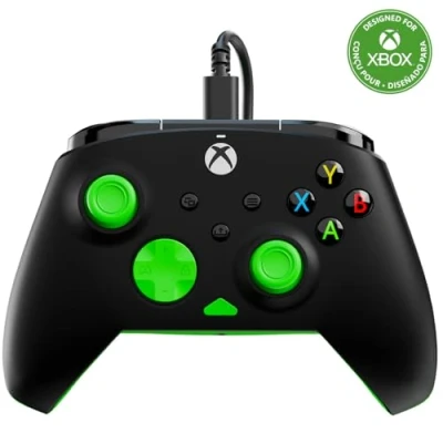 Abbildung von Turtle Beach Rematch Core Schwarz/Grün Wired Gaming Controller Lizenziert für Xbox Series X und S, One Windows PCs