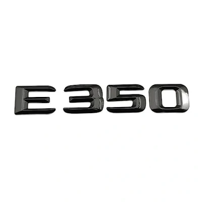 Abbildung von 3D ABS Schwarze Auto Buchstaben, hinterer Kofferraum Abzeichen Logo, E350 CDI 4matic Emblem Aufkleber, kompatibel for Mercedes Benz W212 W213 Zubehör (Color : Black)