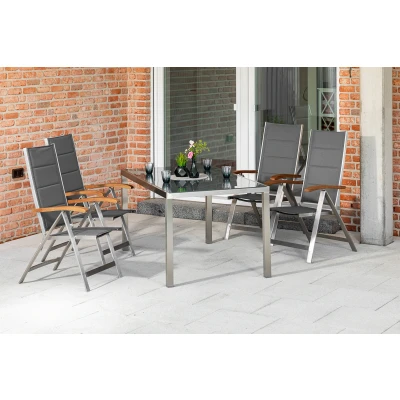Abbildung von MERXX Garten Essgruppe &quot;Ferrara&quot;, (5 tlg.), 4 Klappsessel, Gartentisch