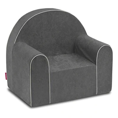 Abbildung von Midi Kindersessel Kinder Babysessel Baby Sessel Sofa Kinderstuhl Stuhl Schaumstoff Umweltfreundlich (Grau)