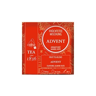Abbildung von teemando® Früchteteemischung Advent Mandel Note aromatisiert 50 Pyramidenbeutel im Sachet à 4 g