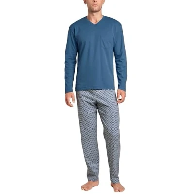 Abbildung von Calida LANG Nachtwäsche Set, Herren, Größe: XL, Indian blue