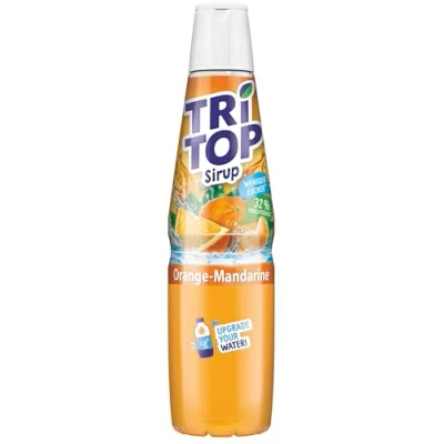Abbildung von TRi TOP Orange Mandarine kalorienarmer Sirup für Erfrischungsgetränk, Cocktails oder Süßspeisen wenig Zucker (1 x 600ml)