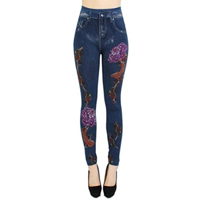 Abbildung von dy_mode Thermoleggings Thermo Leggings Damen Jeggings Gefüttert Innenfutter