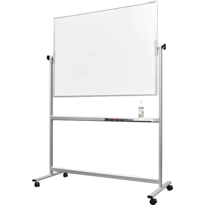 Abbildung von magnetoplan 1240489 Whiteboard mit Fahrgestell, speziallackierte Oberfläche, komplett Ablageschale für Marker und Zubehör, 1200 x 900 mm