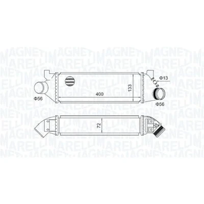 Abbildung von MAGNETI MARELLI 351319204950 Ladeluftkühler FORD: Transit Mk5 Pritsche/Fahrgestell