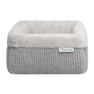 Abbildung von Baby&#039;s Only Körbchen Hope Wickeltisch Organizer Gestrickte Aufbewahrungsbox für Kinderzimmer 18x18x18 cm Dusty Grey