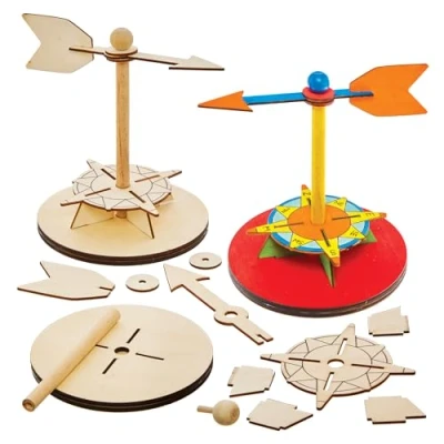 Abbildung von Baker Ross FX982 Holz Windfahne Set 1 Set, Garten Bastelsets für Kinder