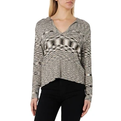 Abbildung von Desires Antonet Lange Ärmel Polo Pullover Damen In Braun Herbst Pulli Größe Xxl