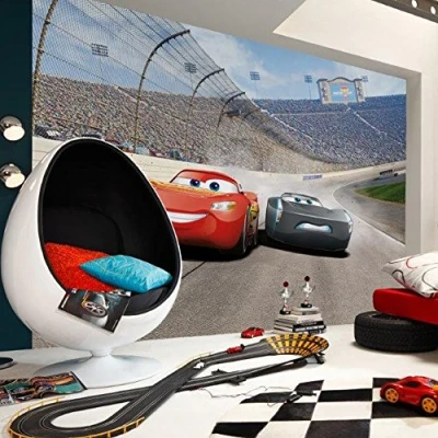 Abbildung von Komar Fototapete &quot;Cars3 Curve&quot;, 368x254 cm (Breite x Höhe), inklusive Kleister