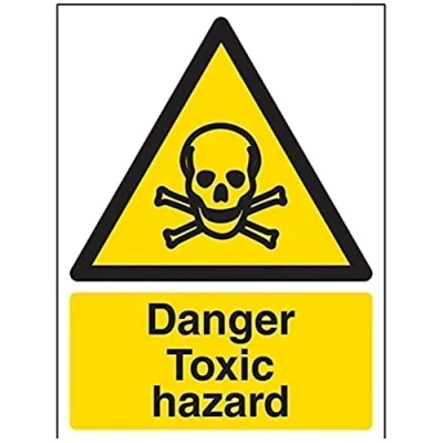 Abbildung von vsafety Schilder 6 a013an s &quot;Gefahr giftig Hazard&quot; Achtung Substanz und chemischen Schild, selbstklebend, Hochformat, 150 mm x 200 mm, schwarz/gelb