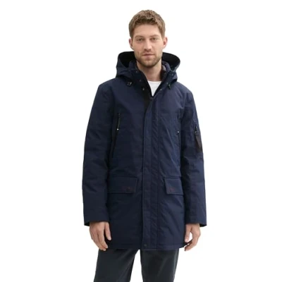 Abbildung von TOM TAILOR Herren Artic Parka mit abnahmbarer Kapuze, 10668 Sky Captain Blue, XL