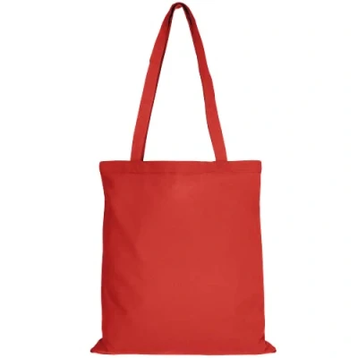 Abbildung von TEXXILLA 10er 25er 100er Pack Baumwolltasche 28 Farben mit Zwei Langen Henkeln 38x42cm Jutebeutel Einkaufstasche unbedruckt, Farbe:rot, Größe:10 Stück