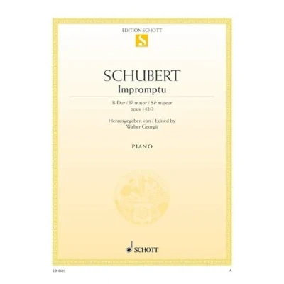 Abbildung von Impromptu: Nr. 3 B Dur. op. posth. 142. D 935/3. Klavier.: No. flat Major. piano. (Edition Schott Einzelausgabe)