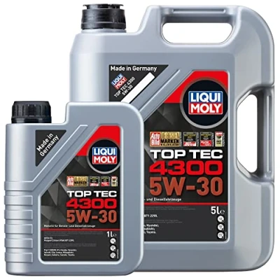 Abbildung von LIQUI MOLY Motoröl Top Tec 4300 5W 30 5 Liter &amp; 1 6 Set
