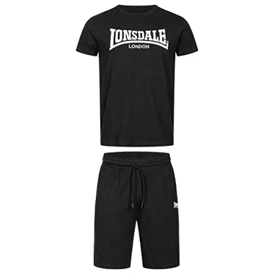 Abbildung von Lonsdale SET Normale Passform MOY Jogginghose, Herren, Größe: XL, Black/white