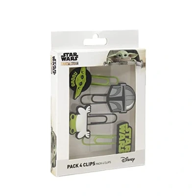 Abbildung von CERDÁ LIFE&#039;S LITTLE MOMENTS Pack de 4 Clips The Mandalorian Un Regalo Original Papeleria para Fans Child Licencia Oficial Star Wars