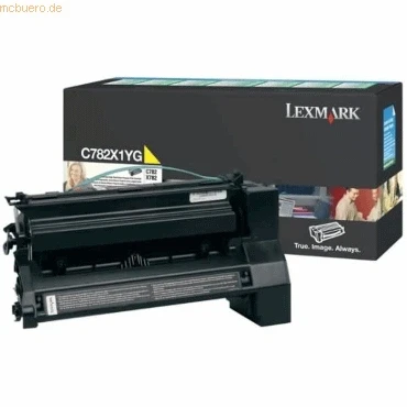 Abbildung von Lexmark C782X1YG Gelb Toner Extra hohe Kapazität